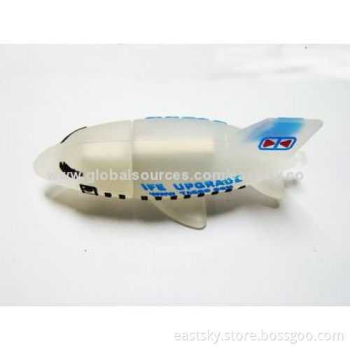 Custom airplane-shaped thumb drive, made of soft PVC material, OEM orders are welcome